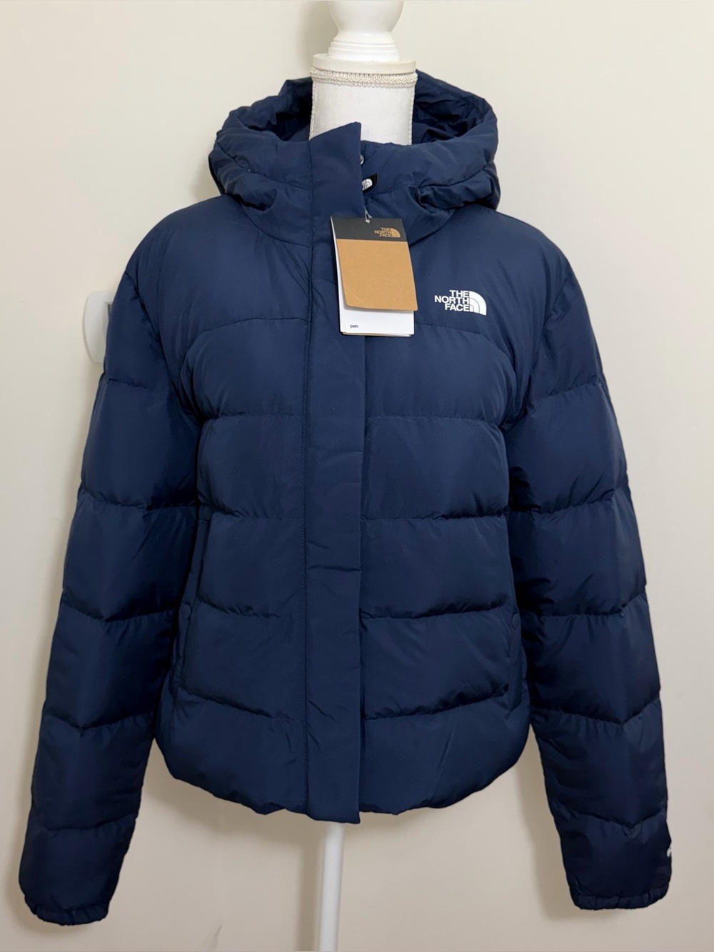 The North Face Women's Baltic Down Puffer Hoodie Coat Summit Navy Sz XL NEW
